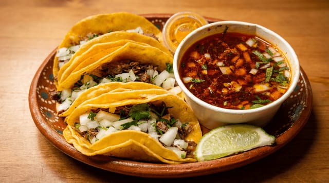 3 Tacos de Birria.